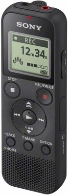 Sony ICD-PX370 Mono Digital Voice Recorder w/ Built-In USB Voice Recorder Black