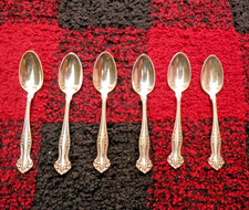 1847 Rogers Bros A1 Quality Avon Pattern Mini Spoon Demitasse Set of 6 Made 1901