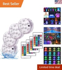 Submersible LED Spot Lights - Color Changing Battery Operated with Remote, 4 ...
