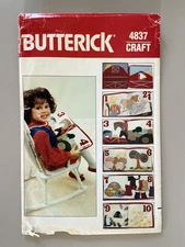 1980's Butterick Children's  Counting Cloth Book Pattern 4837 UNCUT FF