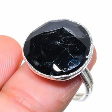 Banded Agate 925 Sterling Silver Jewelry Ring Size Adjustable G867