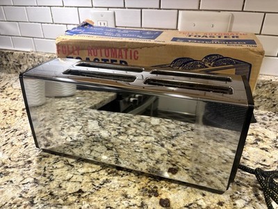 VTG 1950s-60s Dominion Chrome 4 Slice Electric Toaster; Very Clean, MCM, Works!