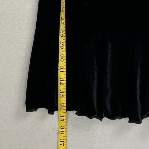 Vintage Y2K Velvet Skirt Size Small Black Trumpet Flare Goth Whimsygoth Witchy - Bild 8 von 8