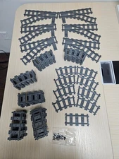MOC Ultimate City train tracks with Rail crossing pieces and switches 75 Pieces