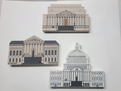 3 Piece Set  Cat's Meow Washington D.C. Series 1991 U.S. Capitol & More