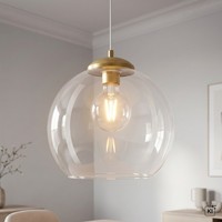 Stilvolle HäNgelampe Bidina In Messing Glas Kugel E27 Pendelleuchte Wohnzimmer
