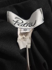 Patra 2 Piece Black Pant Suit with Gold Accents Size 10 Excellent Condition