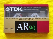 1x TDK AR 90 Cassette Tape 1988-1989 + IMBALLO ORIGINALE + SIGILLATO + piccolo difetto pellicola + #2