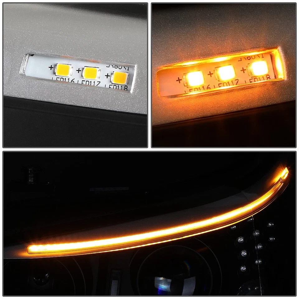 2x Klar Scheinwerferglas Streuscheibe Satz mit LED für BMW 5er E60 E61 08-10 LCI - Bild 2 von 4