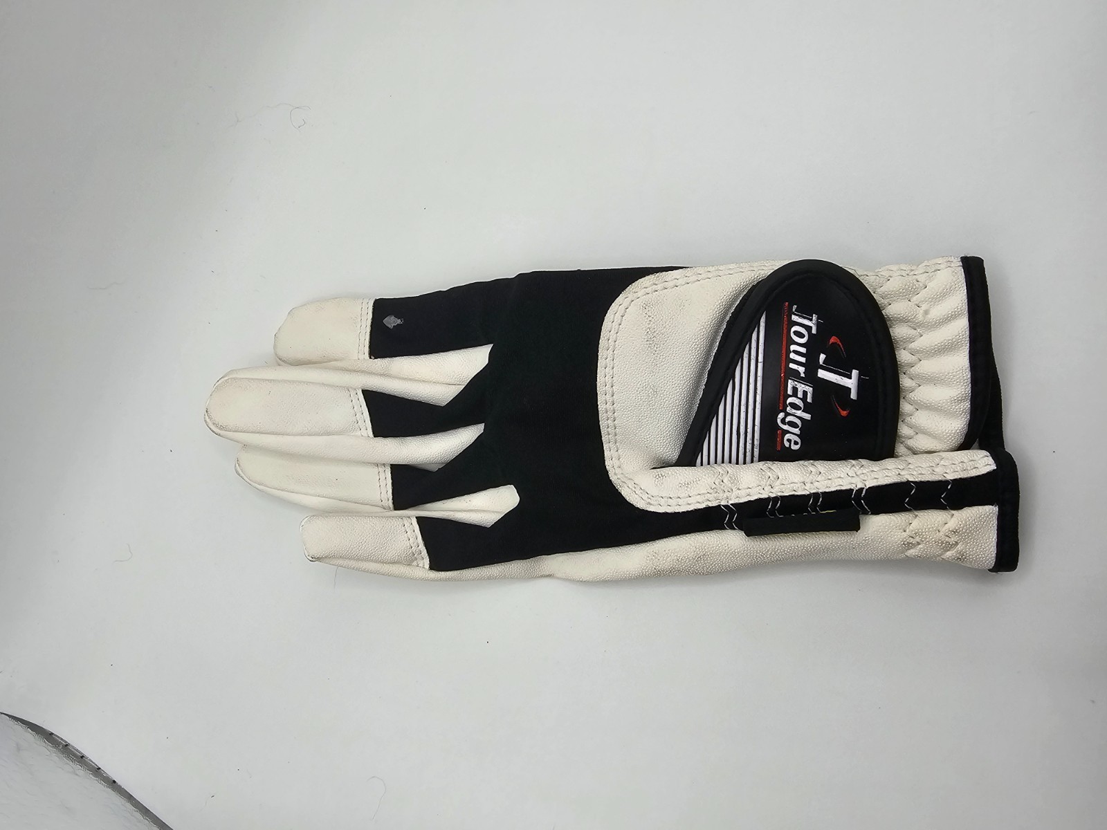 Glove White Black Synthetic One Size Fits