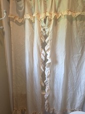 Vintage Ruffled Swag Shower Curtain Cottageco...