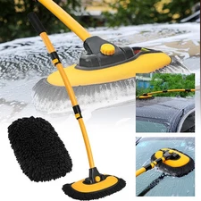Adjustable Car Wash Mop Soft Brush Telescopic Handle Portable Cleaning Wash Tool