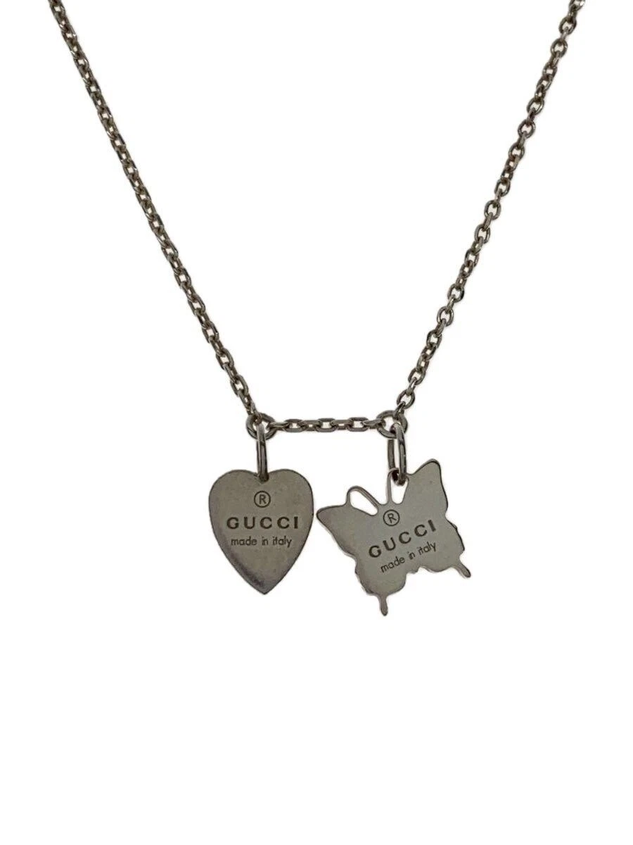 Collana Gucci SV925 con ciondolo cuore farfalla top donna usata
