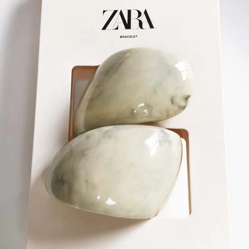 Zara Resin Wrap Statement Bangle Cuff Retro Women Party Vacation Jewelry Gift