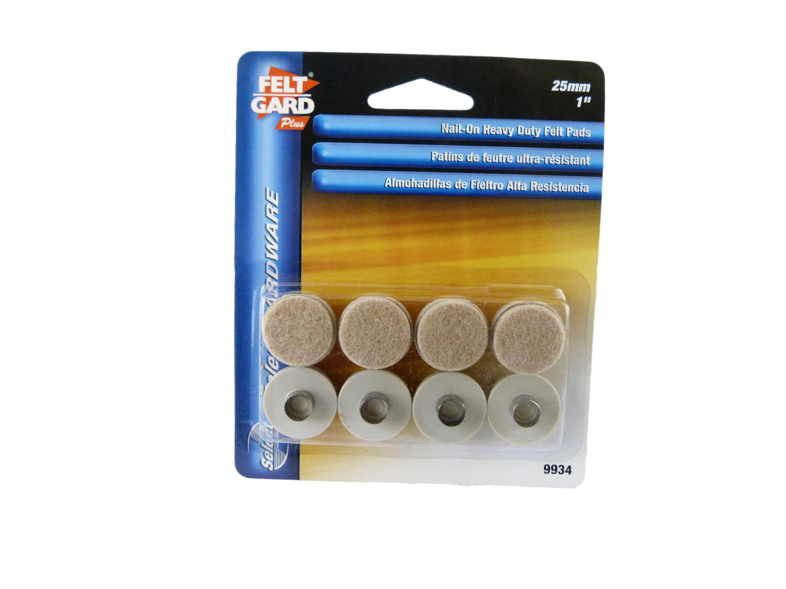 Feltgard 9934 Heavy Duty Nail-On Felt Pads - 25mm diameter