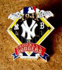 1941 NY New York Yankees vs Brooklyn Dodgers WS World Series pin MLB