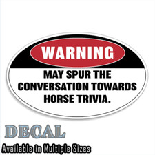 Horses Warning Decal Sticker