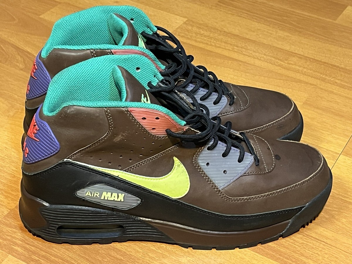 Nike Air Max 90 Sneaker Boots Brown Leather 2007 (316339-271 Nike Air Max 90 Sneaker Boots Brown Leather 2007 (316339-271