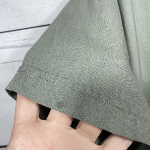 Rails Rocky Hemdblusenkleid Gr. Large Leinen Viskose Mini Schnürung Ausschnitt Grün Salbei - Bild 10 von 12
