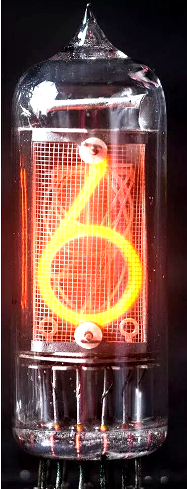 Valvola Nixie IN-14 Originale - Tubo Al Neon Usato Funzionante, Testato In UE