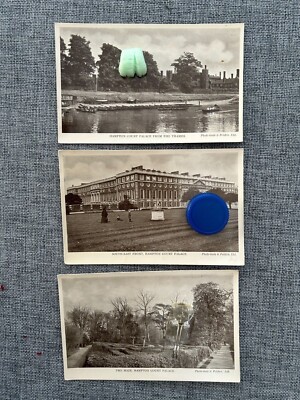 HAMPTON COURT PALACE RICHMOND LONDON VINTAGE POSTKARTENSET X 3 POSTKARTEN