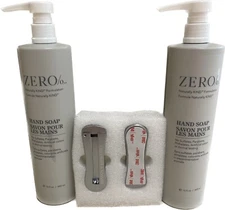 Gilchrist & Soames Zero%  2x HAND SOAP & 2x Brackets Naturally Kind Formulation