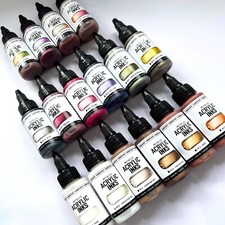 Kamenskaya Acrylic Ink 30ml. Iridescent Metallic Paint for Polymer Clay Art UK