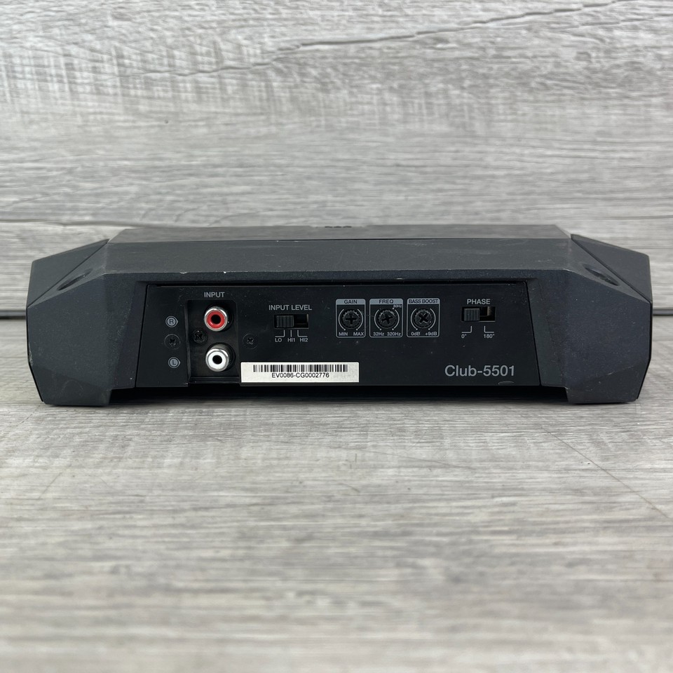 JBL Club5501 Black Variable Bass Boost Class D Monoblock Subwoofer