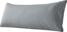 Whatsbedding Body Pillow Cover Cotton Fabric, Long Pillowcase Breathable  Skin-