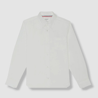 $25 French Toast Kids Boys White Button Long-Sleeve Uniform Dress Shirt Size 20