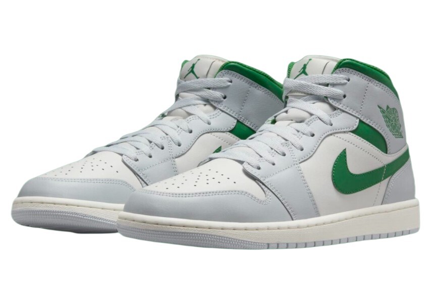 Nike Air Jordan 1 Mid White Pure Platinum Pine Green DQ8426-142