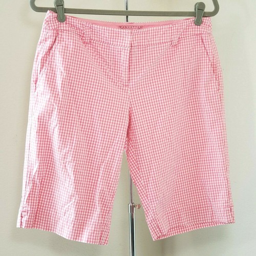 New York \u0026 Company Pink Gingham Shorts 