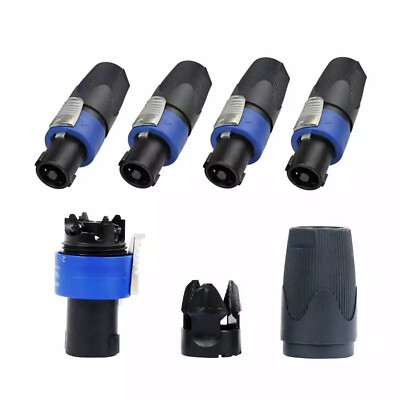 4x Durable Neutrik Speakon Connector NL4FX 4 Pole Speaker Cable