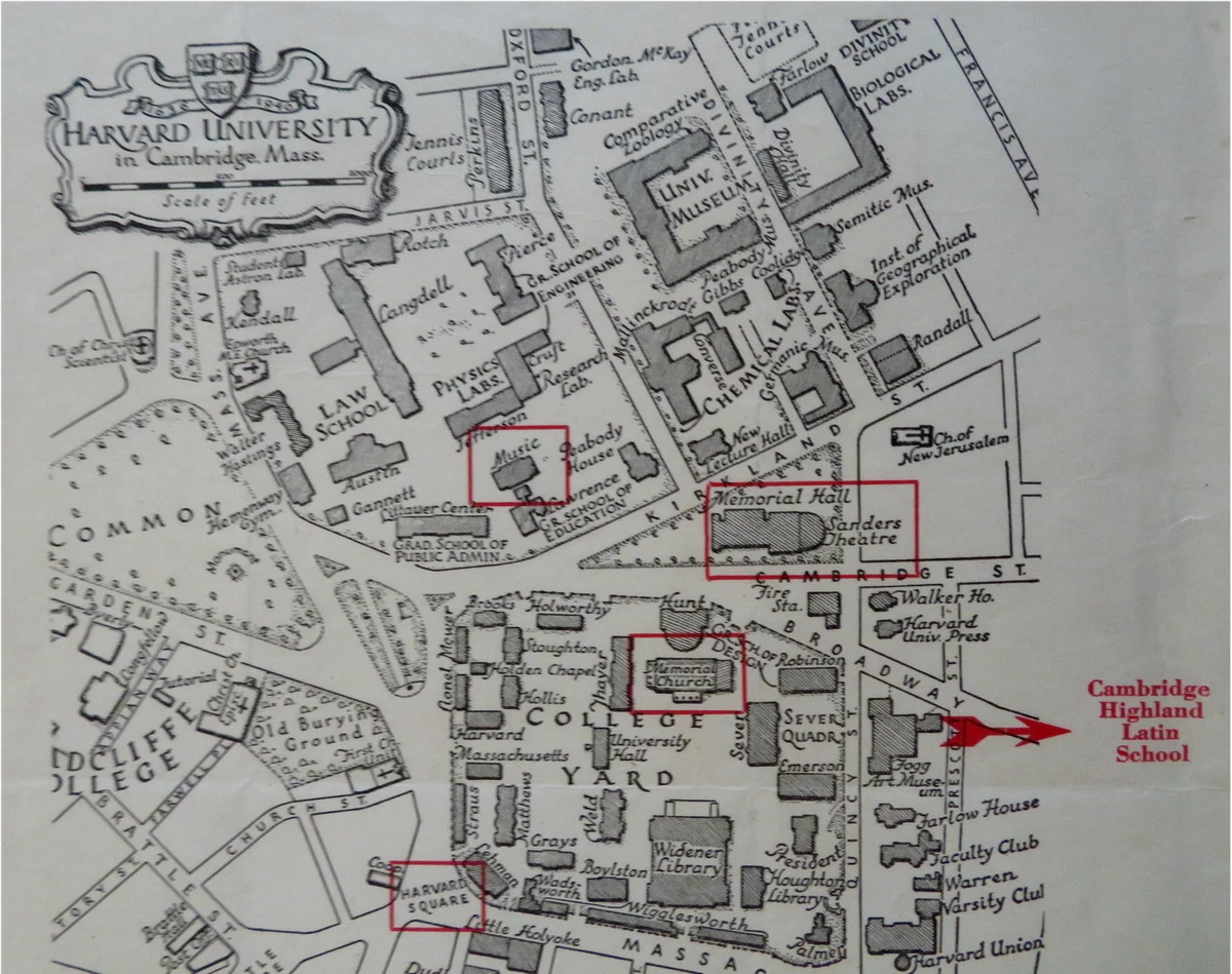 Harvard College Campus Map