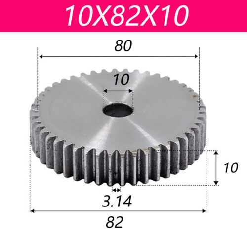 1 Modul Spur Gears Pinion Gear Thick 10mm 8-200 Teeth Dia 18~153mm 45# Steel - Picture 71 of 83