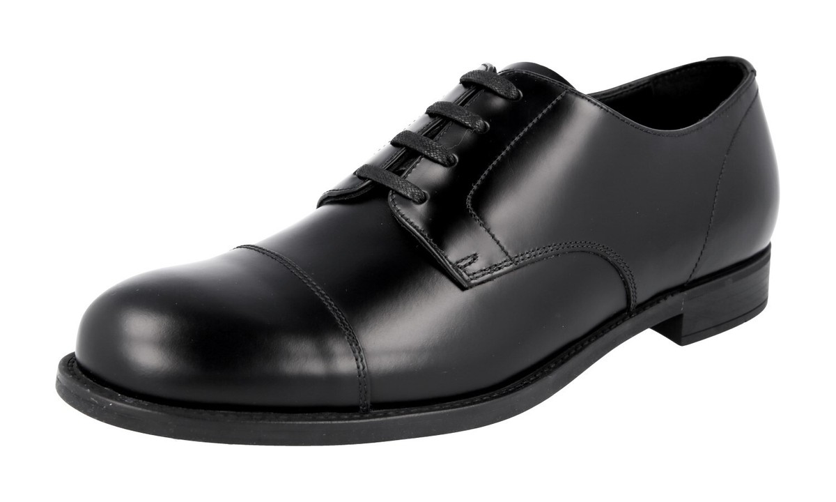 BRAND NEW PRADA Men\'s Leather Derby Business Shoes - Size 6.5 (DNC108) Prada Men main image 3