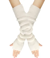 Women Wrist Warmer Arm warm Winter Fingerless Knit Long Sleeve Mitten Gloves