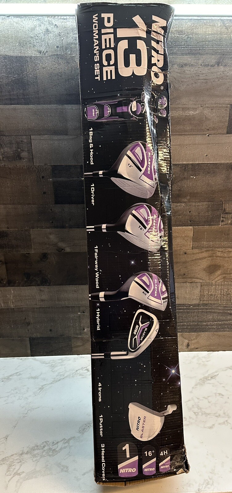 NOB Nitro Golf Club Complete Set, Ladies, 13Piece Titanium Complete