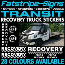 fits Ford Transit Recovery Stickers Graphics Decals 24 Hours 24/7 Truck Van 