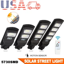 LED Solar Street Light Motion Sensor Outdoor Security Dusk to Dawn Waterproof