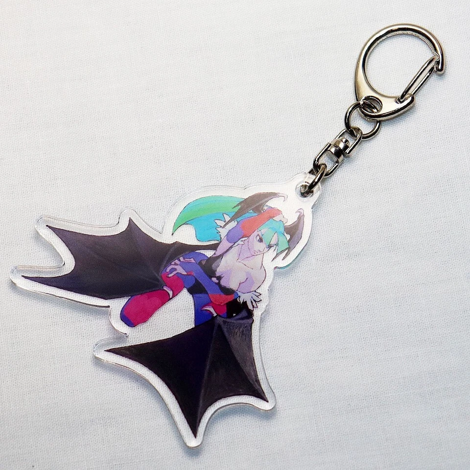 CAPCOM Cazador de Vampiros Darkstalkers Morrigan Aensland Llavero Guerreros Nocturnos Foto 3 de 4