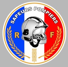 STICKER SAPEURS POMPIERS POMPIER POUR PARE-BRISE POMPIER AUTOCOLLANT 7cm SA136