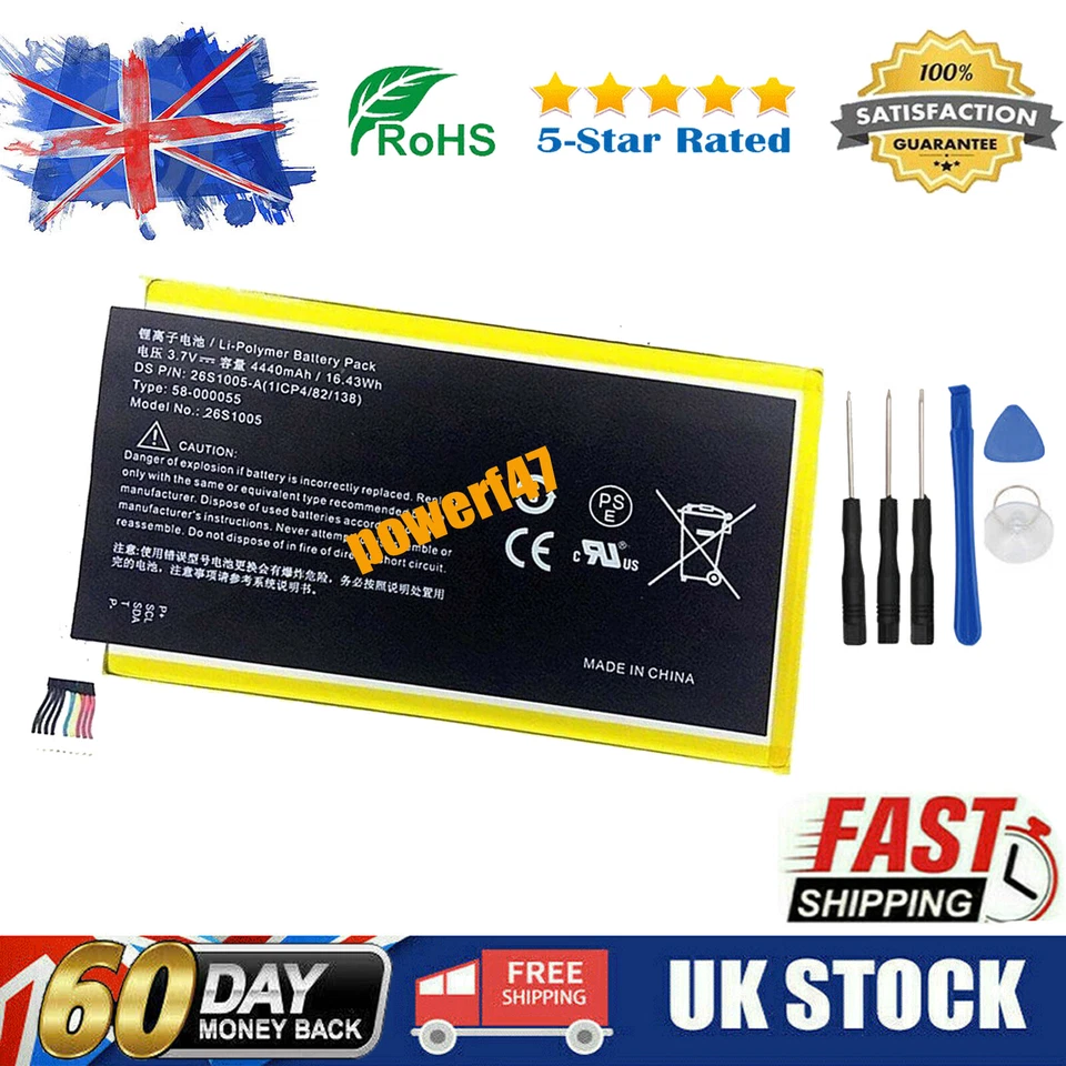 58-000055 Battery For AMAZON KC5, Kindle Fire HD 3rd, HDX 7.0, P48WVB4 26S1005-A