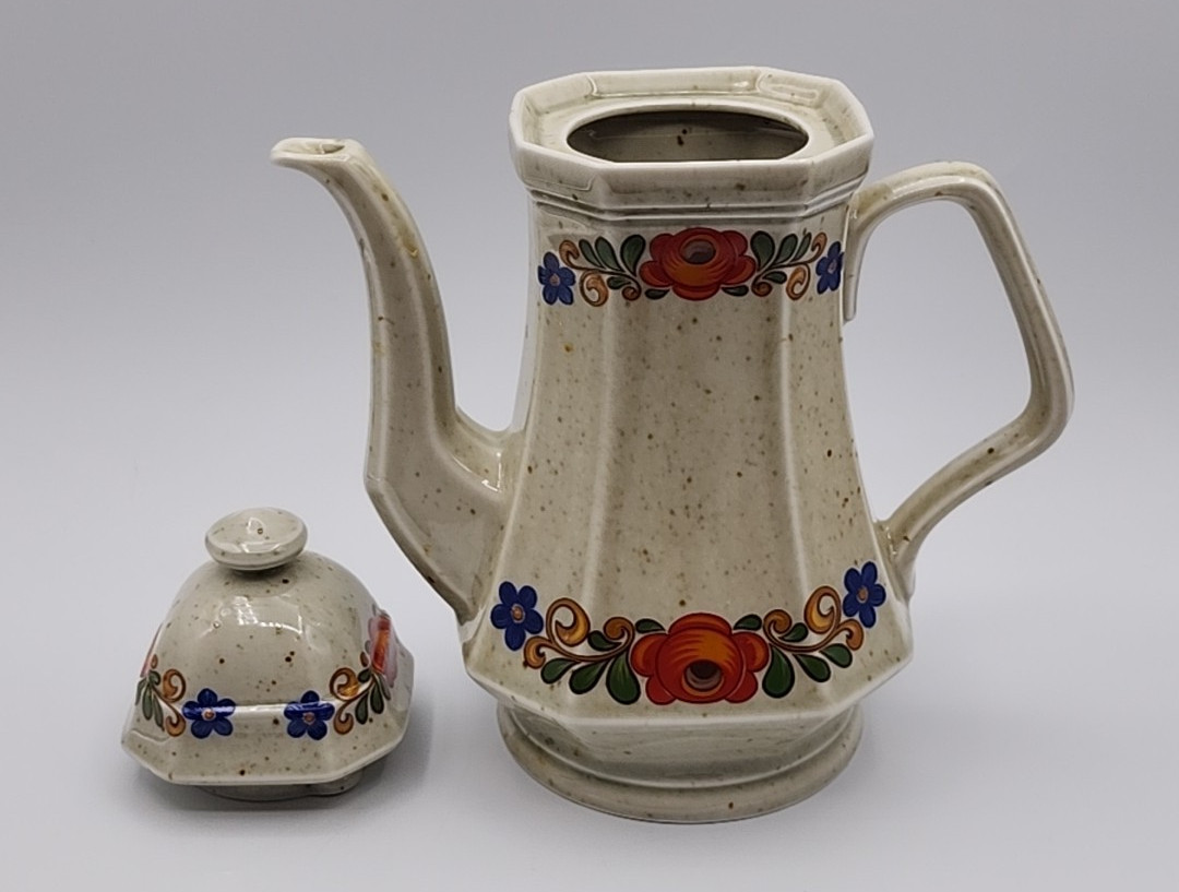 Winterling Marktleuthen Bavaria Folk Art Tole Speckled Coffee Pot