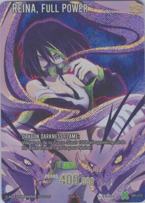 Otherverse Hidden Void TCG Kickstarter Reina, Full Power Holo SR 075 CCG