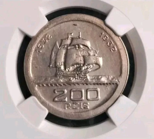 1932 BRAZIL 200 R Caravels Brazil - Certification NGC
