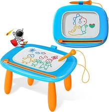 Magnetic Drawing Board, Toddler Girl Toys for 1-2 Year Old, Doodle Board Pad Lea