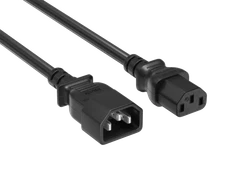 5ft IEC-320 C13 to C14 Heavy-Duty Power Extension Cord 18 AWG 10A/250V SJT, B...