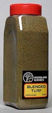 Woodland Scenics 1350 Blended Turf  Earth Blend 32 oz Shaker - NIB