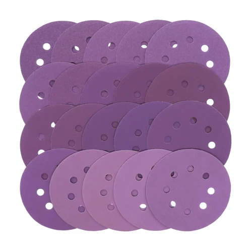 50X 5inch180-600 Grit Assortment Sanding Disc Round Sand Paper Hook & Loop - Picture 2 of 7